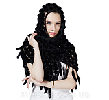 Норкова шаль чорна, норкова хустка, фото 9