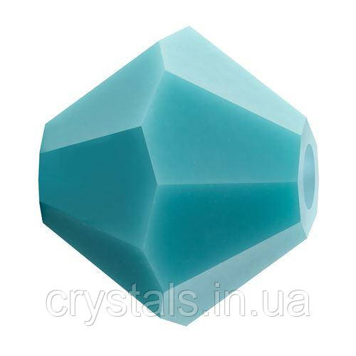 Кришталеві біконуси Preciosa (Чехія) 5 мм Turquoise, фото 1