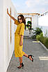 Жовте літнє повсякденне плаття міді, фото 7