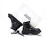 Жіночі демісезоні черевики Aleexandr Mcqueen Boots Black / Олександр Маккуїн чорні з натуральної шкіри високі, фото 7