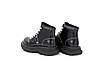 Жіночі демісезоні черевики Aleexandr Mcqueen Boots Black / Олександр Маккуїн чорні з натуральної шкіри високі, фото 9