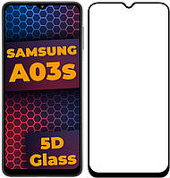 5D стекло Samsung Galaxy A03s A037 (Защитное Full Glue) Black