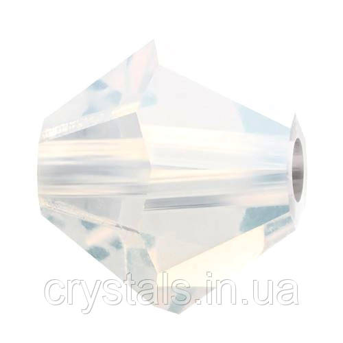 Кришталеві біконуси Preciosa (Чехія) 4 мм White Opal