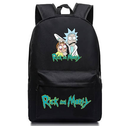 Рюкзак Міський Шкільний Рік і Морті Rick and Morty Праска Чорний, фото 1