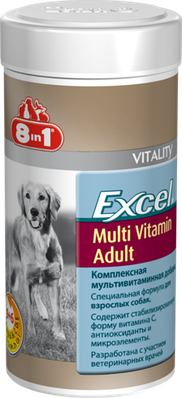 8 in 1 Multi Vitamin Adult мультивітаміни для дорослих собак, 70 таблеток 8 in 1 Multi Vitamin Adult 108665