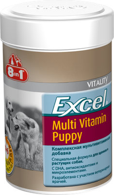 8 in 1 Multi Vitamin Puppy мультивітаміни для цуценят, 100 таблеток 8 in 1 Multi Vitamin Puppy 108634 100