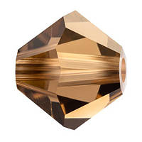 Хрустальные биконусы Preciosa (Чехия) 5 мм Smoked Topaz