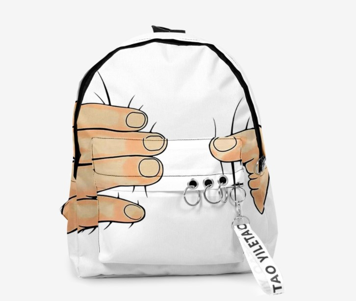Рюкзак міський шкільний Аніме 3D-анімація рюкзака Пальці