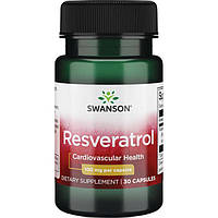 Ресвератрол антиоксидант, Resveratrol, Swanson, 100 мг, 30 капсул