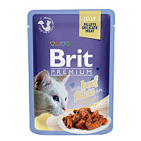 Brit Premium Cat pouch филе говядины в желе 85г