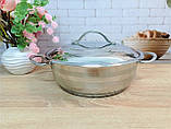 Сотейник із сталевою кришкою 5,6 л (28 х 10 см), (Туреччина), OMS 2006-28-5,6л - MegaLavka, фото 3
