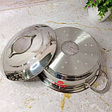 Сотейник із сталевою кришкою 5,6 л (28 х 10 см), (Туреччина), OMS 2006-28-5,6л - MegaLavka, фото 4