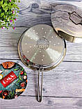 Сковорода 24 * 6 см сталева з кришкою (Туреччина) OMS 2004-24-2,8л - MegaLavka, фото 5
