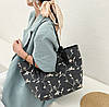 Сумка жіноча з Квіточками Чорна, фото 9