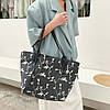 Сумка жіноча з Квіточками Чорна, фото 7