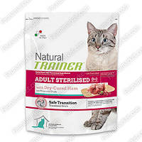 Trainer Natural ADULT STERILISED With Dry-Cured Ham для стерилизованных кошек с сушеным копченым окороком 300г