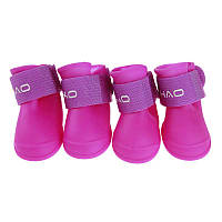 Ботинки для собак силиконовые Фиолетовые L 5145мм
