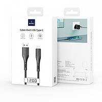 Кабель WIWU G50 2,4А Type C - USB 1.2m Black (Original)