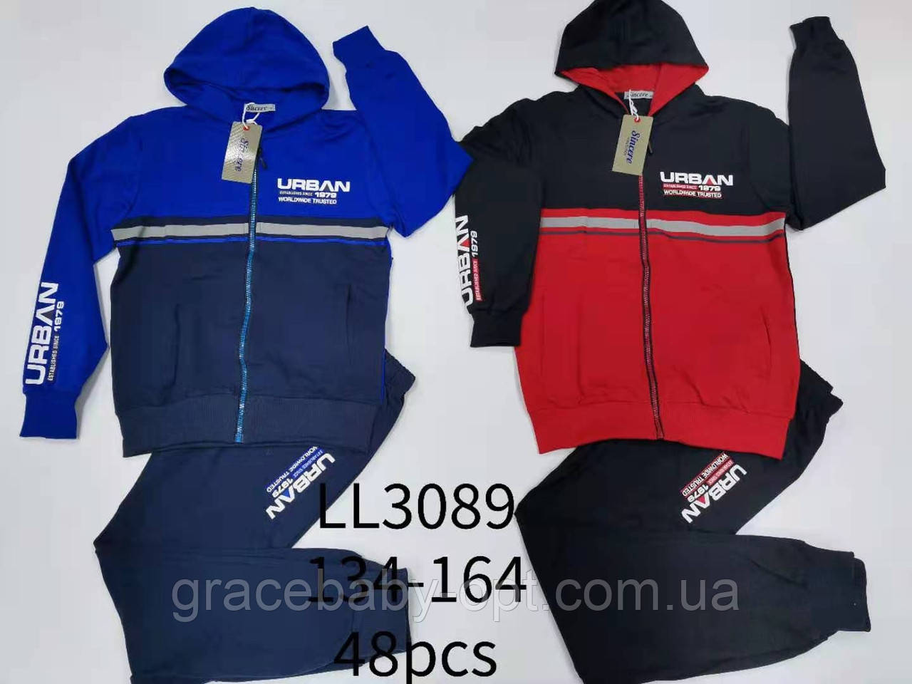 Спортивний костюм 2 в 1 для хлопчика оптом, Sincere, 134-164 см, № LL-3089