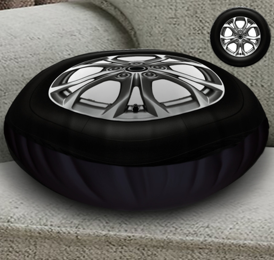 Подушка-пуфік 45х45 см. Колесо, фото 1