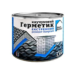 Герметик каучуковий покрівельний Aqua Protect сірий 1.8кг