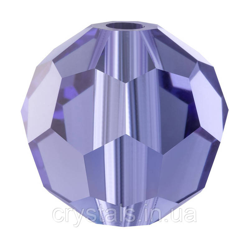 Круглі кришталеві намистини Preciosa (Чехія) 6 мм Tanzanite, фото 1