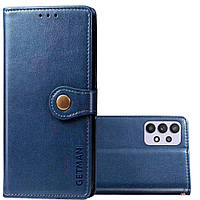Кожаный чехол книжка GETMAN Gallant (PU) для Samsung Galaxy A32 4G Синий