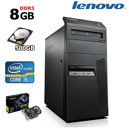 Системний блок Lenovo ThinkCentre M82 АТХ / Intel Core i5 3550 (4(4) ядра з 3.3-3.7 GHz) / 8GB DDR3 / 500GB HDD / GeForce GTX 750Ti-2GB DDR5, фото 2