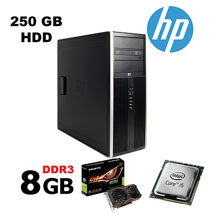 HP 6200 Tower / Intel Core i5-2400 (4 ядра (4 потоки) по 3.1-3.4 GHz) / 8gb DDR3 / 250 GB HDD / Нова nVidia 1050 GTX 2GB 128-Bit, фото 2