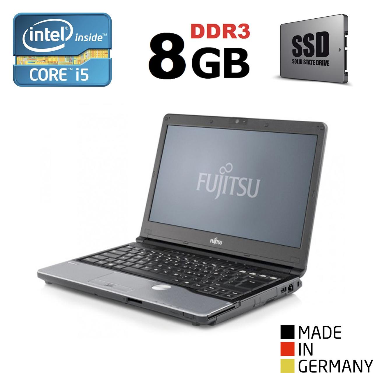 Fujitsu LifeBook S752 / 14" (1366х768) / Intel® Core™ i5-3210M (2 (4) ядра по 2.50 - 3.10 GHz) / 8GB DDR3 / 120GB SSD НОВИЙ / Wi-Fi, USB 3.0