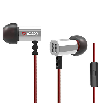 Внутрішньоканальні навушники KZ ED9 з мікрофоном silver