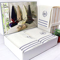 Набір рушників преміумкласу Maison D'or Delon, Кремовий, 30х50-1шт. 50х100-1шт. 70х140-1шт