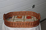 Таця плетена з лози "Кольорова", фото 2