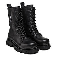 Ботинки женские кожаные черные на шнуровке Guero 36 40 37