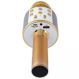 Мікрофон для караоке бездротовий ЗОЛАТИСНИЙ (GOLD) арт. 48340, фото 6