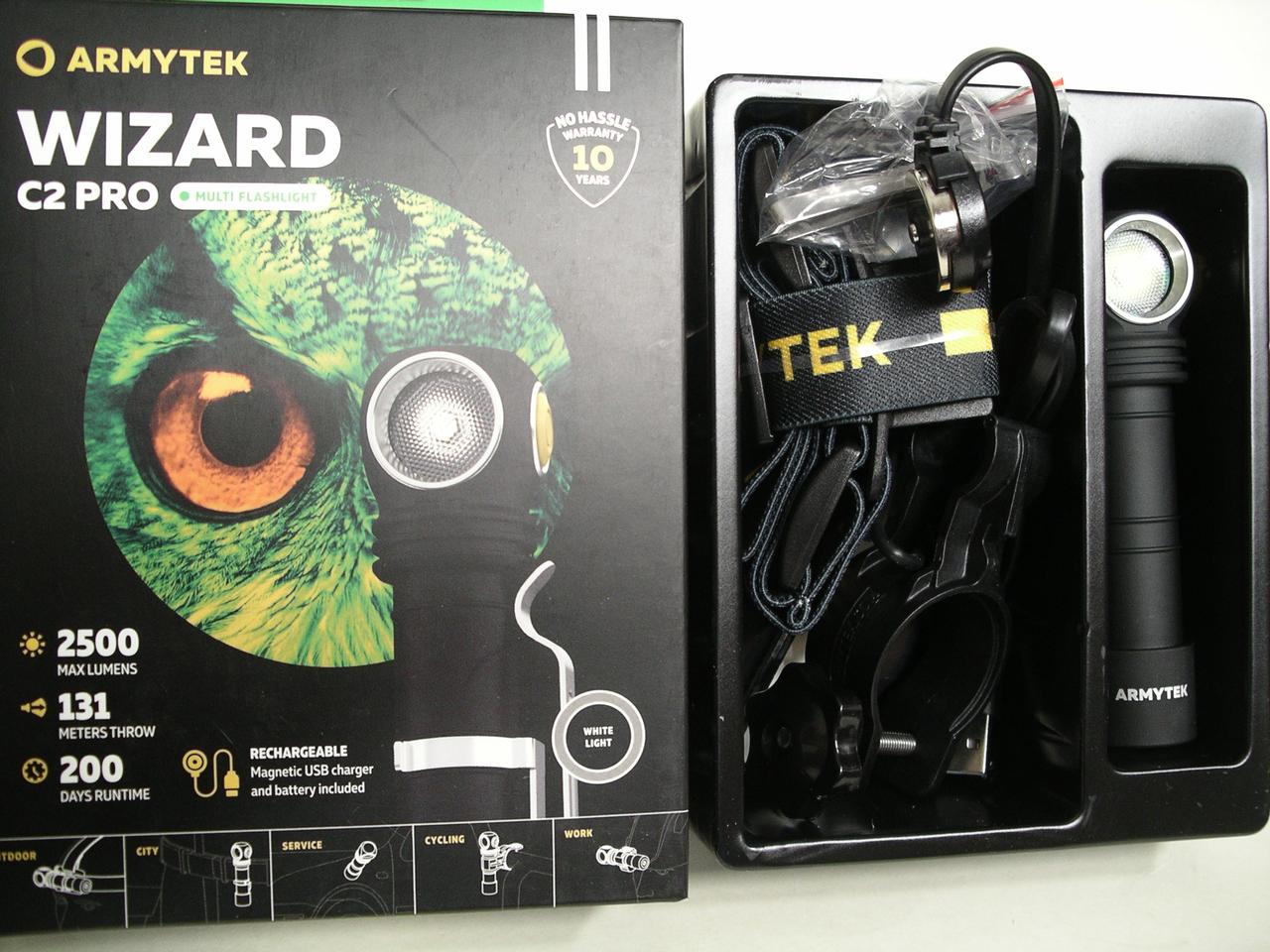 Фонарь ARMYTEK WIZARD V4 C2 PRO MAGNET USB XHP50.2, фото 1