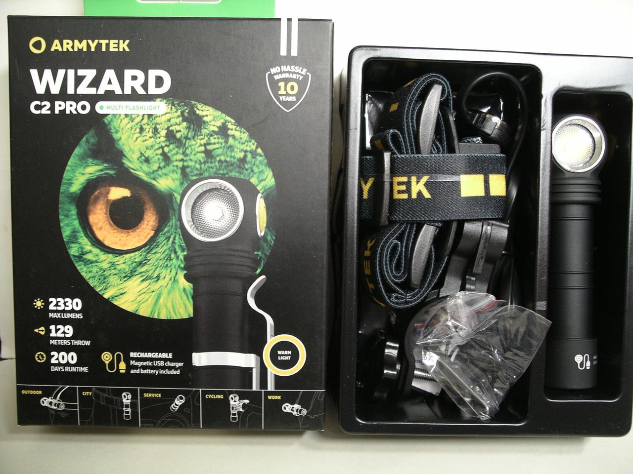 Ліхтар ARMYTEK WIZARD V4 C2 PRO MAGNET USB XHP50.2 Warm теплий