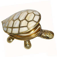 Шкатулка декоративная Черепаха (латунь, перламутр) 6х16х10 см