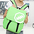 Молодіжний міський рюкзак зелений стильний непромокальний текстильний тканинний легкий унісекс, фото 5