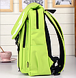 Молодіжний міський рюкзак зелений стильний непромокальний текстильний тканинний легкий унісекс, фото 3