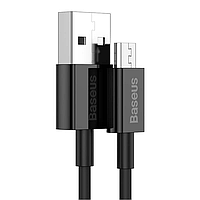 Кабель 1м для зарядки телефона планшета MicroUSB Android BASEUS Superior Series 100см |2A| Черный CAMYS-01