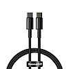 Кабель Type-C/Type-C BASEUS Tungsten Gold Fast Charging 100см CATWJ-01 |PD2.0, 20V, 100W, 5A| Чорний, фото 2
