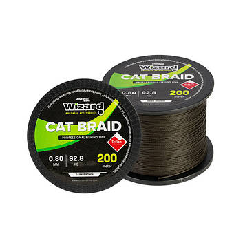 Шнур Wizard Cat Braid Dark Brown 200м 1мм 104.5кг