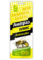 Амітраз плюс (амітраз-6,75 мг, тимол-0,8 мг.) (10 пластин) - від кліща Вароа у бджіл (термін придатності до 09.2025)