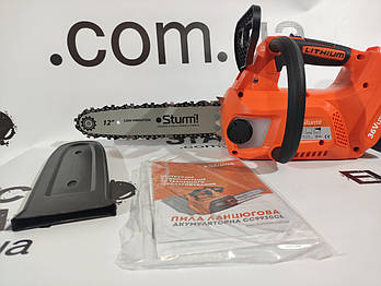 Легка садова акумуляторна пилка з шиною 300 мм комплект з АКБ+З/У