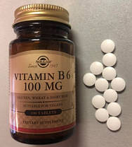 Вітамін В6 Solgar Vitamin B6 100 мг 100 таб, фото 5