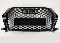 Решетка радиатора Audi Q3 2015-2018 в стиле RSQ3 (All Black)