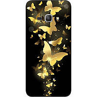 Силиконовый чехол для Samsung Galaxy J1 Ace J110 с картинкой Золотые бабочки