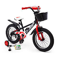 D-JEEP 16 дюймов Детский велосипед на широких колесах ( полу фэт-байк) от от 5 лет черный Сборка 85%