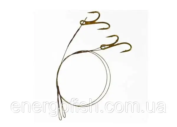 Повідець Wolfram Wizard 7X7. з трійником 9' 9kg 2шт, фото 1